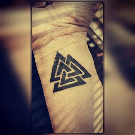 valknut tattoo|three interlocking triangles tattoo meaning.